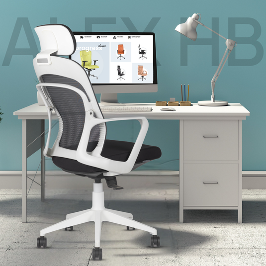 ALEX HIGH BACK - WHITE-BLACK