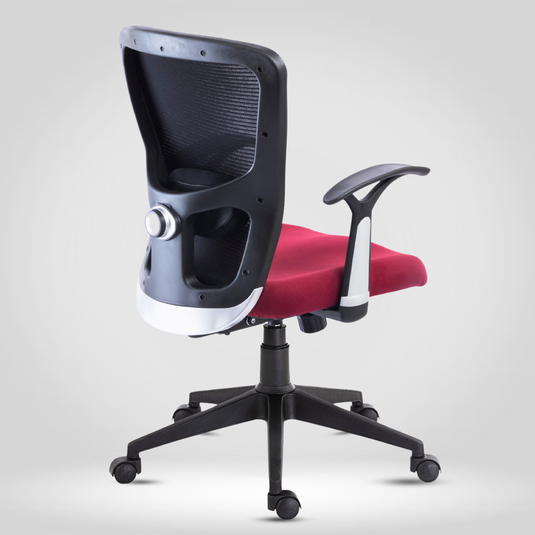 HUMAN METHOD VIBE ELITE ERGONOMIC MID BACK REVOLVING OFFICE CHAIR - MAROON