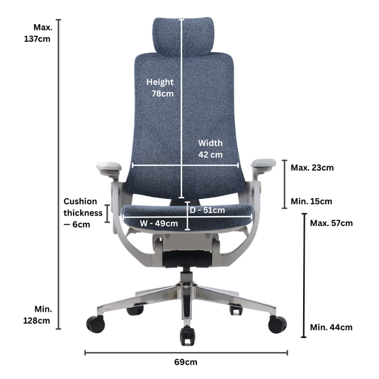 GRAVITY HIGH BACK - GRAPHITE BLUE