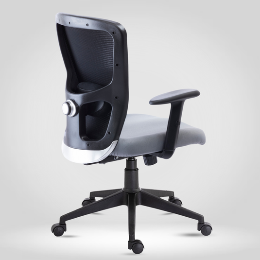 HUMAN METHOD VIBE PLUS ERGONOMIC MID BACK REVOLVING OFFICE CHAIR - GREY