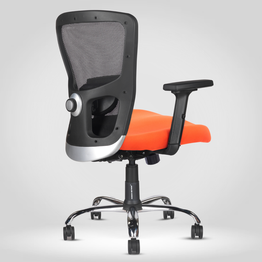 HUMAN METHOD VIBE PRO ERGONOMIC MID BACK REVOLVING OFFICE CHAIR - ORANGE