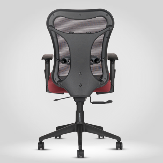HUMAN METHOD TASK (PREMIUM) MID BACK REVOLVING CHAIR - BLACK - MAROON