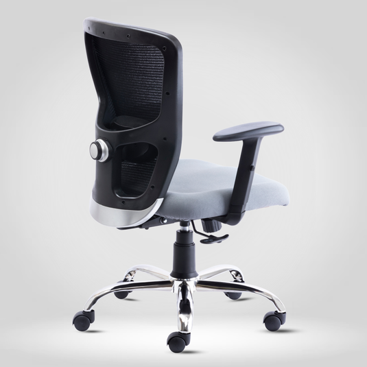 HUMAN METHOD VIBE PRO ERGONOMIC MID BACK REVOLVING OFFICE CHAIR - GREY