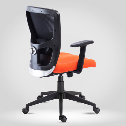 HUMAN METHOD VIBE PLUS ERGONOMIC MID BACK REVOLVING OFFICE CHAIR - ORANGE