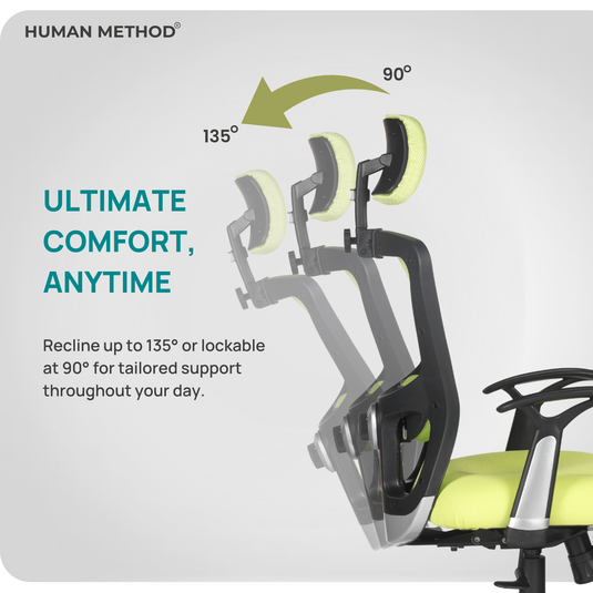 HUMAN METHOD VIBE ELITE ERGONOMIC HIGH BACK REVOLVING OFFICE CHAIR - FLUORESCENT GREEN