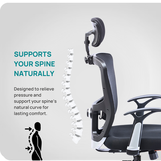 HUMAN METHOD VIBE ELITE ERGONOMIC HIGH BACK REVOLVING OFFICE CHAIR - BLACK