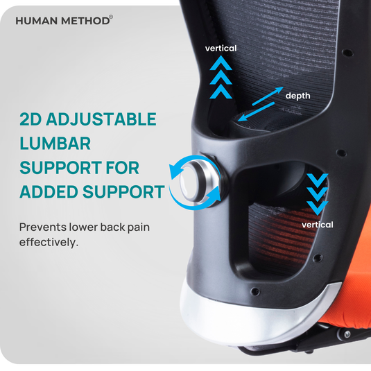 HUMAN METHOD VIBE PRO ERGONOMIC HIGH BACK REVOLVING OFFICE CHAIR - ORANGE