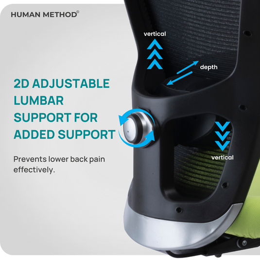 HUMAN METHOD VIBE PRO ERGONOMIC HIGH BACK REVOLVING OFFICE CHAIR - GREEN