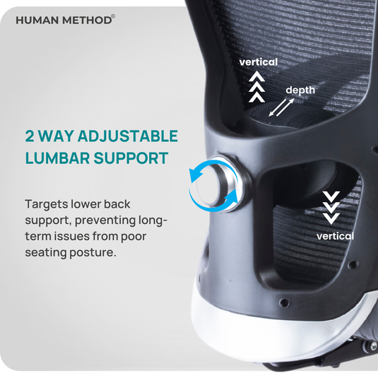 HUMAN METHOD VIBE ELITE ERGONOMIC MID BACK REVOLVING OFFICE CHAIR - GREY