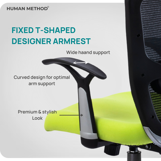 HUMAN METHOD VIBE ELITE ERGONOMIC MID BACK REVOLVING OFFICE CHAIR - GREEN