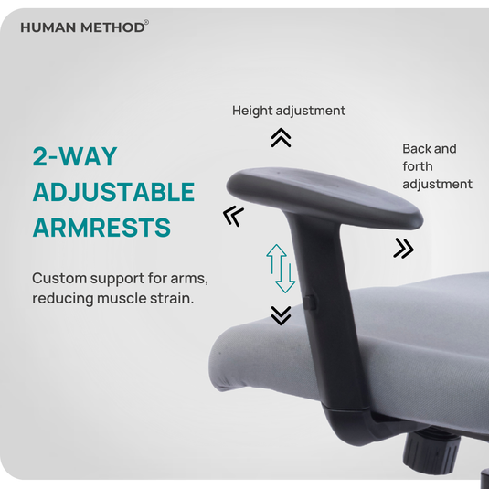 HUMAN METHOD VIBE PRO ERGONOMIC HIGH BACK REVOLVING OFFICE CHAIR - GREY