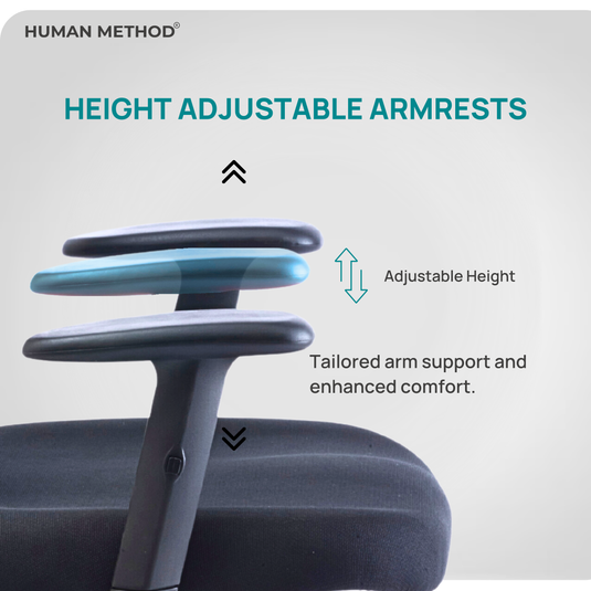 HUMAN METHOD VIBE PLUS ERGONOMIC MID BACK REVOLVING OFFICE CHAIR - BLACK