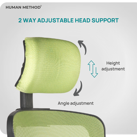 HUMAN METHOD VIBE ELITE ERGONOMIC HIGH BACK REVOLVING OFFICE CHAIR - FLUORESCENT GREEN