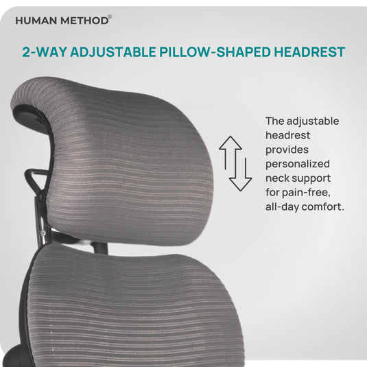 HUMAN METHOD TASK HIGH BACK REVOLVING CHAIR - PEARL GREY