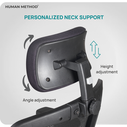 HUMAN METHOD VIBE PLUS ERGONOMIC HIGH BACK REVOLVING OFFICE CHAIR - GREY