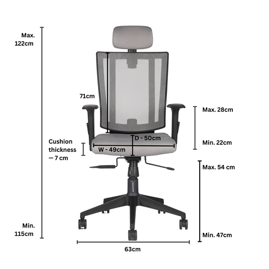 ULTIMA HIGH BACK - GREY