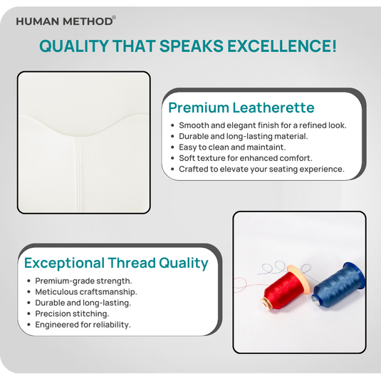 HUMAN METHOD PROMPT HIGH BACK REVOLVING CHAIR (ELEGANCE) - WHITE