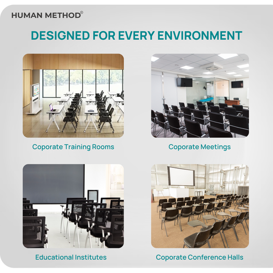 HUMAN METHOD FLEXI TRAINING CHAIR - WITHOUT WRITING PAD AND WITHOUT WHEELS