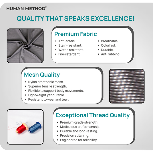 HUMAN METHOD TASK (PREMIUM) HIGH BACK REVOLVING CHAIR - PEARL GREY