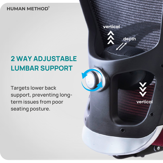 HUMAN METHOD VIBE ELITE ERGONOMIC HIGH BACK REVOLVING OFFICE CHAIR - MAROON
