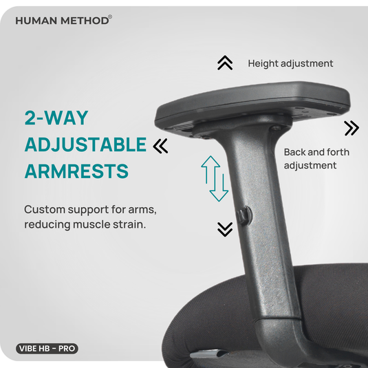 HUMAN METHOD VIBE PRO ERGONOMIC HIGH BACK REVOLVING OFFICE CHAIR - BLACK