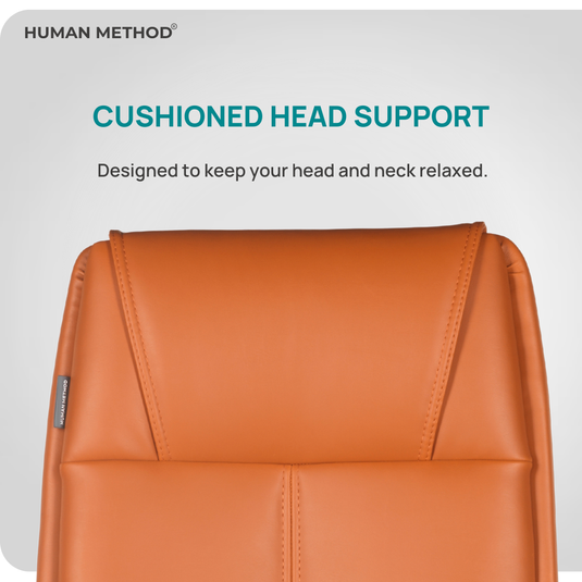 HUMAN METHOD SERENA PREMIUM HIGH BACK REVOLVING OFFICE CHAIR - TANGERINE ORANGE