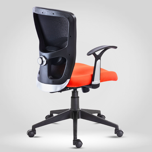 HUMAN METHOD VIBE ELITE ERGONOMIC MID BACK REVOLVING OFFICE CHAIR - ORANGE