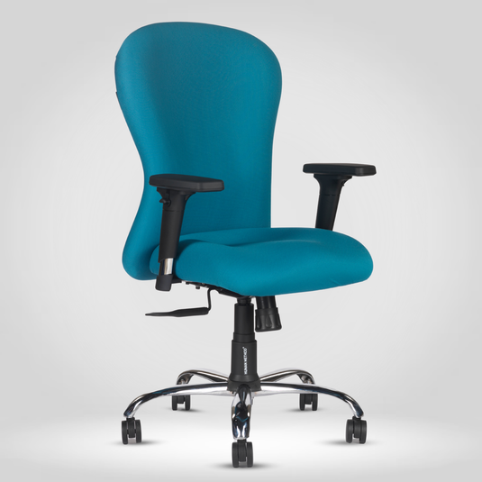 HUMAN METHOD VINTAGE (ELEGANCE) ERGONOMIC MID BACK REVOLVING OFFICE CHAIR - MINT BLUE
