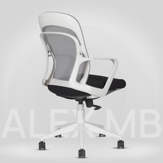 HUMAN METHOD ALEX ERGONOMIC MID BACK REVOLVING OFFICE CHAIR - JET BLACK