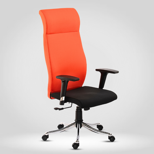 HUMAN METHOD ESTORA (SUPREME) ERGONOMIC HIGH BACK REVOLVING OFFICE CHAIR - BLACK - ORANGE