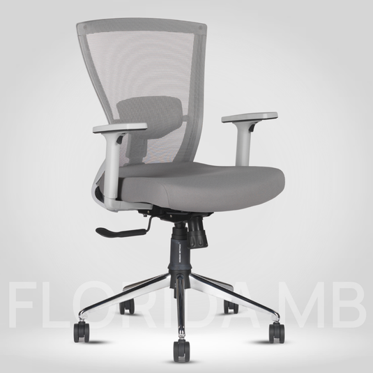 HUMAN METHOD FLORIDA PRO PREMIUM ERGONOMIC MID BACK REVOLVING OFFICE CHAIR  - PLATINUM GREY