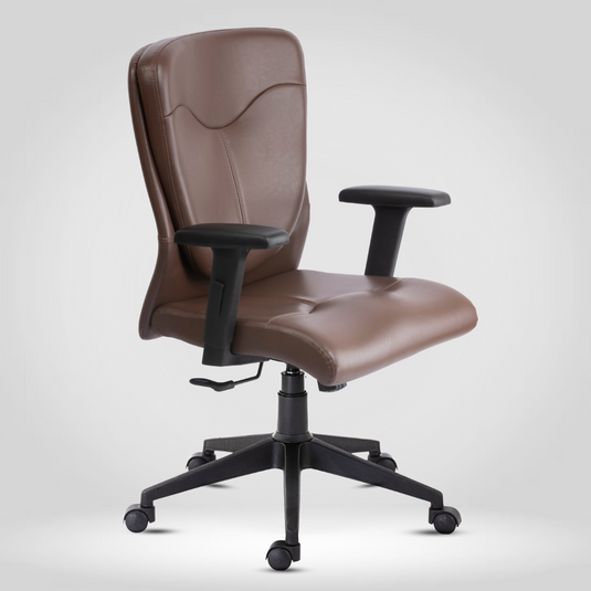 HUMAN METHOD PROMPT HIGH BACK REVOLVING CHAIR (ELEGANCE) - BROWN
