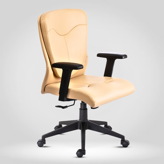HUMAN METHOD PROMPT MID BACK REVOLVING CHAIR (ELEGANCE) - BEIGE