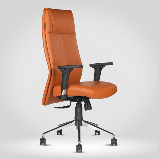 HUMAN METHOD SERENA PREMIUM HIGH BACK REVOLVING OFFICE CHAIR - TANGERINE ORANGE