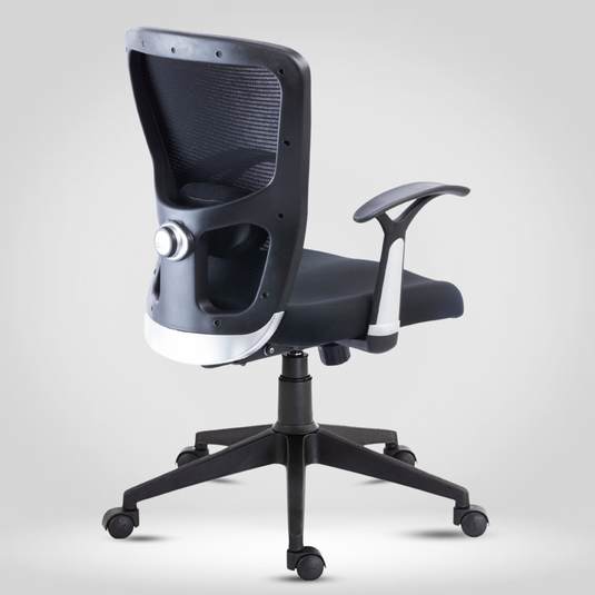 HUMAN METHOD VIBE ELITE ERGONOMIC MID BACK REVOLVING OFFICE CHAIR - BLACK