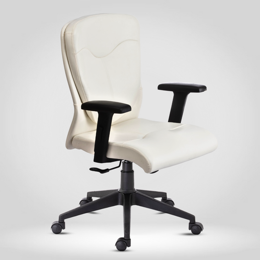 HUMAN METHOD PROMPT HIGH BACK REVOLVING CHAIR (ELEGANCE) - WHITE