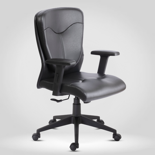 HUMAN METHOD PROMPT HIGH BACK REVOLVING CHAIR (ELEGANCE) - BLACK