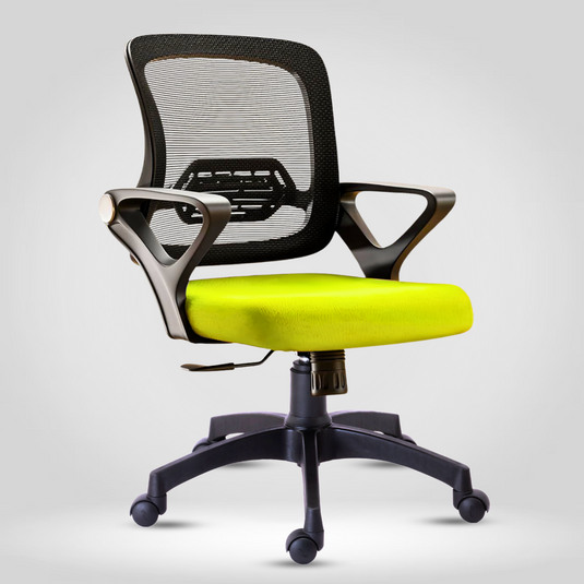 HUMAN METHOD BLOSSOM ERGONOMIC MID BACK REVOLVING OFFICE CHAIR - BLACK - GREEN
