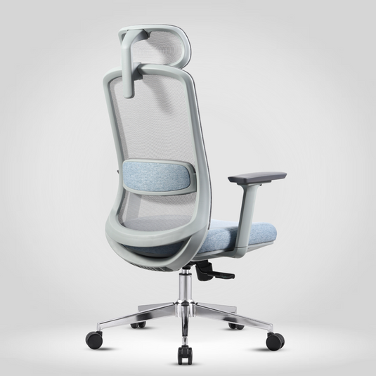 HUMAN METHOD NOVA HIGH BACK REVOLVING CHAIR - GREY - BLUE