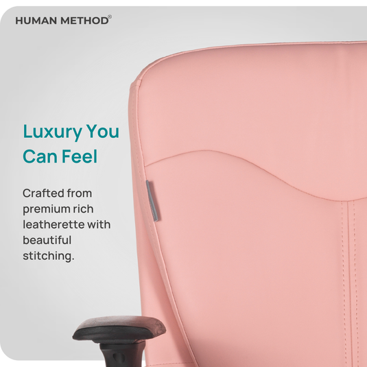 HUMAN METHOD PROMPT MID BACK REVOLVING CHAIR (ELEGANCE) - MILLENIAL PINK