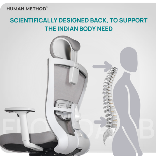 HUMAN METHOD FLORIDA PRO PREMIUM ERGONOMIC HIGH BACK REVOLVING OFFICE CHAIR - PLATINUM GREY
