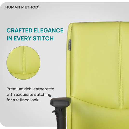 HUMAN METHOD SERENA PREMIUM HIGH BACK REVOLVING OFFICE CHAIR - PALE GREEN