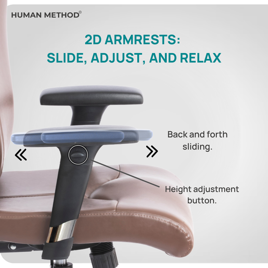 HUMAN METHOD PROGRESS PREMIUM HIGH BACK REVOLVING CHAIR - BROWN