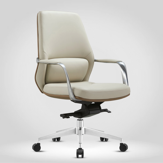 HUMAN METHOD CROWN MID BACK REVOLVING CHAIR - BEIGE