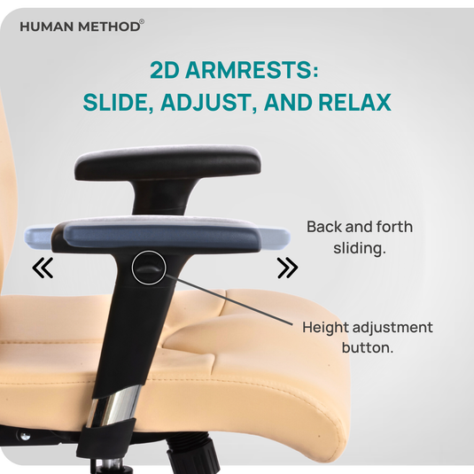 HUMAN METHOD PROGRESS PREMIUM HIGH BACK REVOLVING CHAIR - BEIGE
