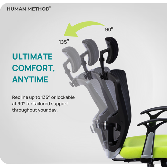 HUMAN METHOD VIBE ELITE ERGONOMIC HIGH BACK REVOLVING OFFICE CHAIR - GREEN