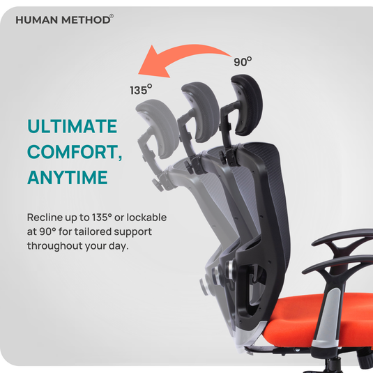 HUMAN METHOD VIBE ELITE ERGONOMIC HIGH BACK REVOLVING OFFICE CHAIR - ORANGE