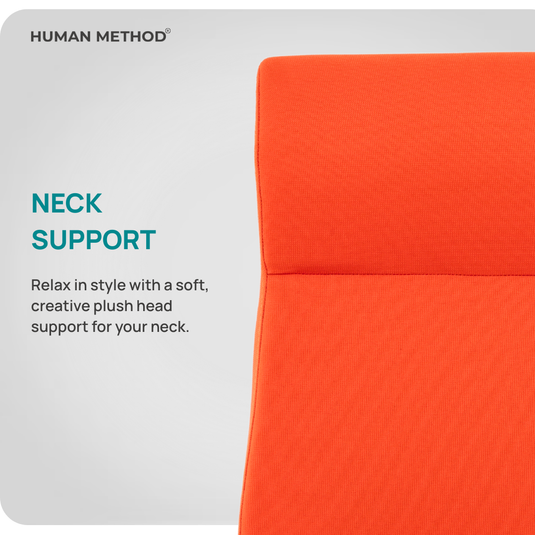 HUMAN METHOD ESTORA (SUPREME) ERGONOMIC HIGH BACK REVOLVING OFFICE CHAIR - BLACK - ORANGE