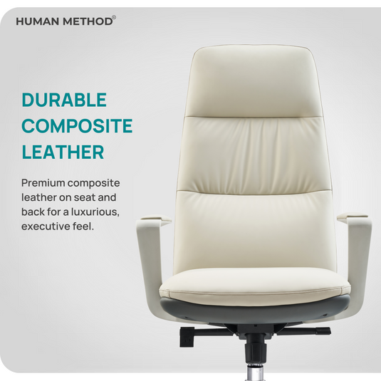 HUMAN METHOD AQUA HIGH BACK REVOLVING CHAIR - PEARL WHITE