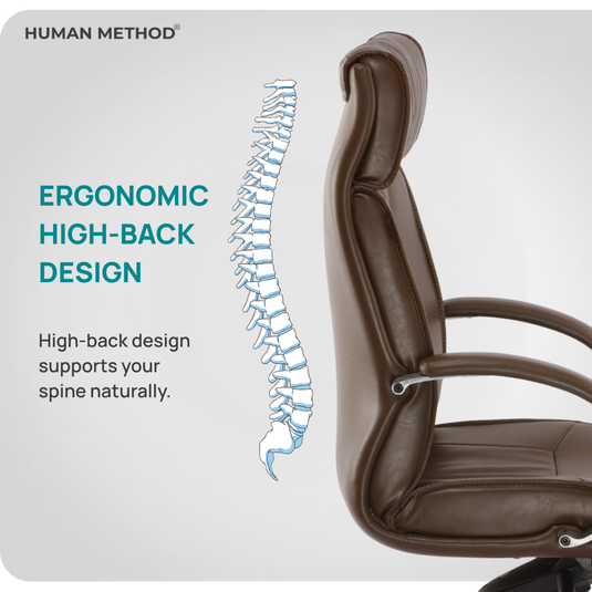 HUMAN METHOD OPERA HIGH BACK REVOLVING CHAIR (PREMIUM) - BROWN
